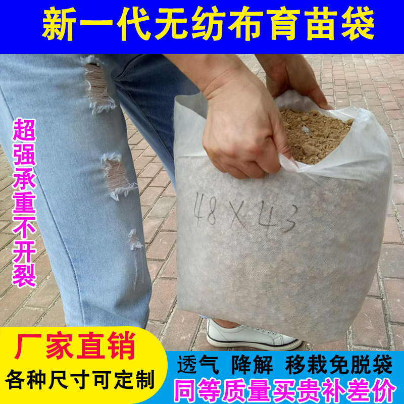 速发育苗袋不织布营养袋可降解营养钵苗圃移栽种植袋一次性花盆容
