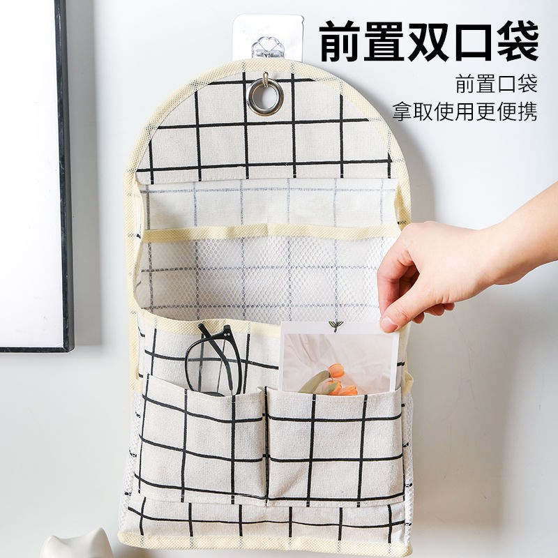 速发昌雷壁物纳收式袋墙挂式学生宿舍好挂床头卧室门后布艺储昌雷
