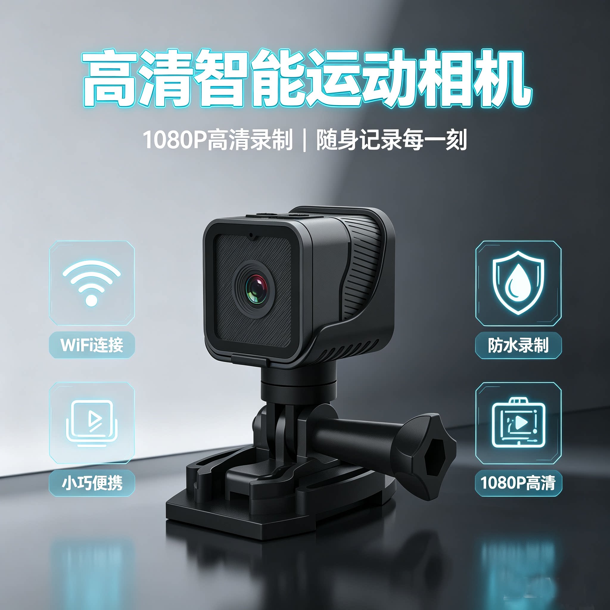 网红高清1080行车记录仪执勤运动相机裸机防水带WIFI骑行头盔生活