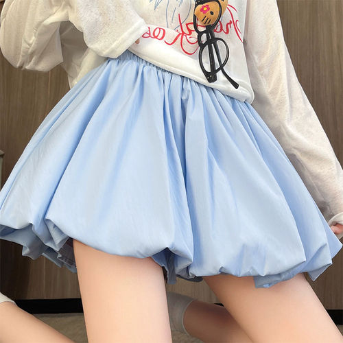 女童夏季高腰显瘦防走光花苞裙裤