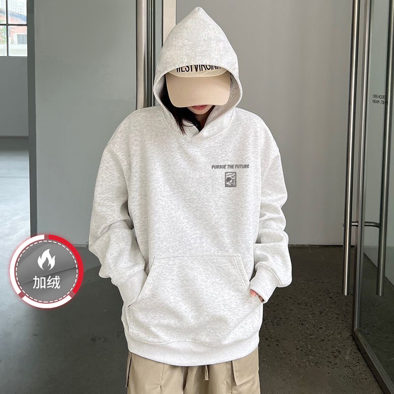 2025新款字母重磅加绒加厚帽衫