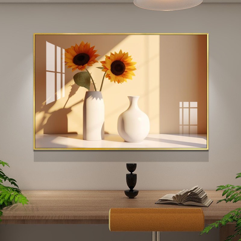 热销现代简约餐厅背景墙装饰画个性创意J小清新饭厅单幅挂画奶油
