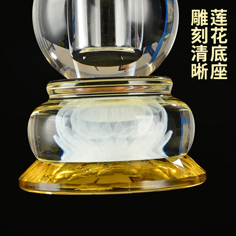 热销水晶舍利塔佛塔装藏舍利u大号藏传用品宝塔摆件19cm密宗菩提