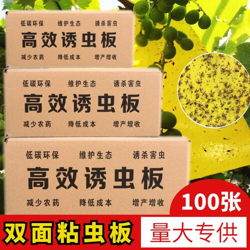 热销双面黄蓝粘虫板果p园大棚黏虫板沾虫果蝇粉虱蓟马灭小飞虫整
