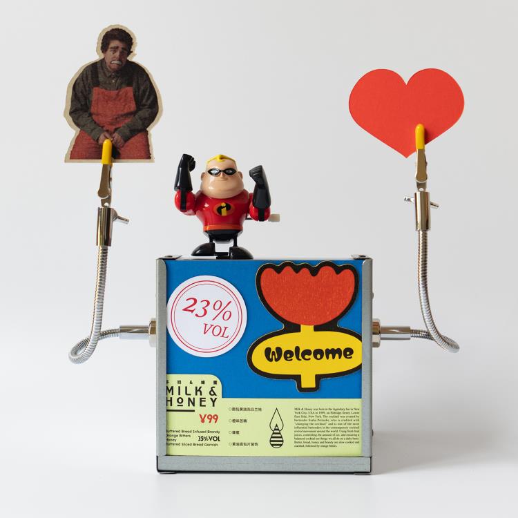 RPL金属立式展示盒工业风MENU海报架 咖啡馆酒吧展厅信息展示道具