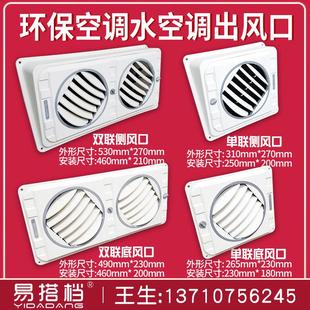 环保空调风口工业冷风机管道风口百叶窗双联出风口双格出风口