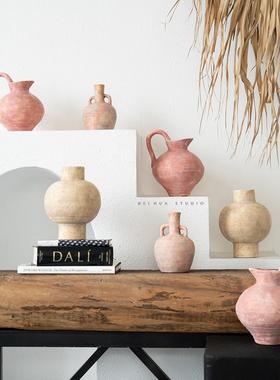 诧寂风陶艺花瓶斑驳新中式瓷器装饰品摆件玄关电视柜插花水培陶瓷