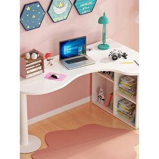 家用转角弧形简约台式电脑学习书桌办公桌医用门诊宠物诊疗咨询桌