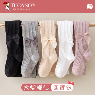 女童白色连裤袜春秋冬外穿打底裤