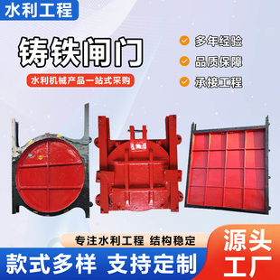 铸铁闸门水渠河道机闸一体闸门启闭机一体式闸门河道水闸门手动