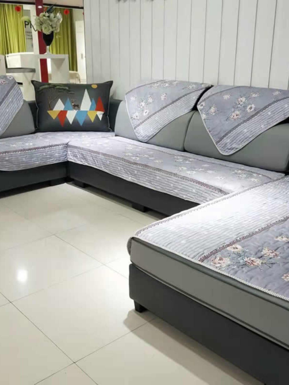 u型沙发套全套组合带贵妃位的欧式高品质通用两面可铺4米内垫子