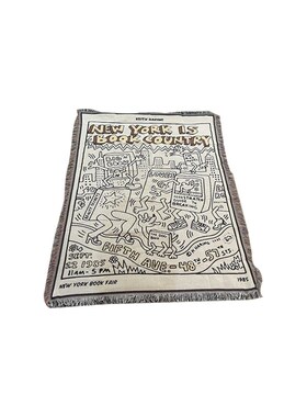 JOJOS L. PD.civilized.沙发铺毯潮L流涂鸦手绘沙发巾盖布  文