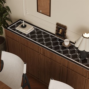 餐边柜垫子防水防油免洗防烫桌垫轻奢高级感茶几垫子长条桌布