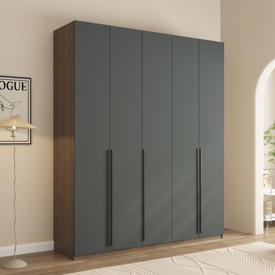 玻璃衣柜家用卧室平开门衣柜轻奢对开门玻璃衣柜主卧小户型衣橱