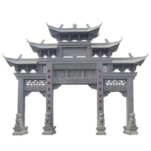 古建石雕土地庙制作小型石头屋子雕刻户外石材神庙图片价格