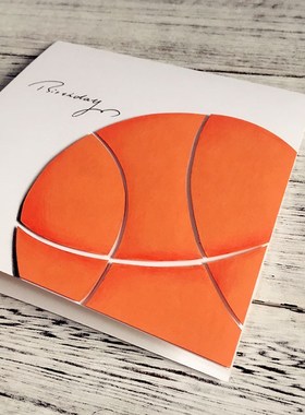 篮球生日卡(手工贺卡生日贺卡定制贺卡高档贺卡祝福贺卡)TYZ2