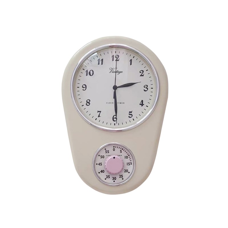 ins韩系e少女博主款家居装饰挂钟客厅餐厅背景墙厨房计时器时钟