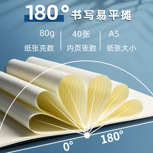 笔记本子定制订制可印logo本子牛皮纸A5加厚封面烫金车线本学生b5