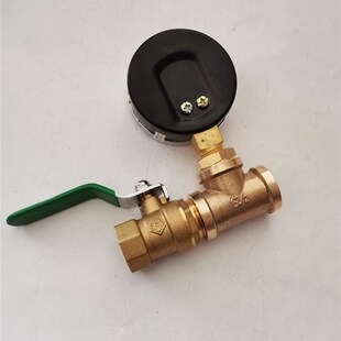 打压泵外接压力表水管打压试压表手动试压泵连接测压测漏表地暖