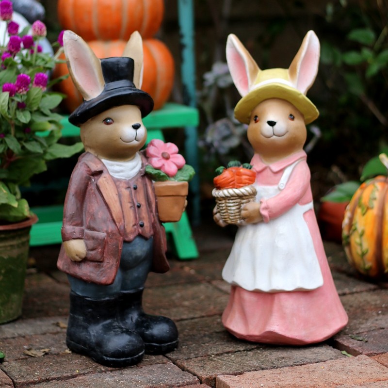 创意个性花园阳台大号可爱小兔子户外多肉植物装饰工艺品庭院摆件,家居饰品,装饰摆件,淘宝优惠券,粉丝福利购,淘宝优惠卷