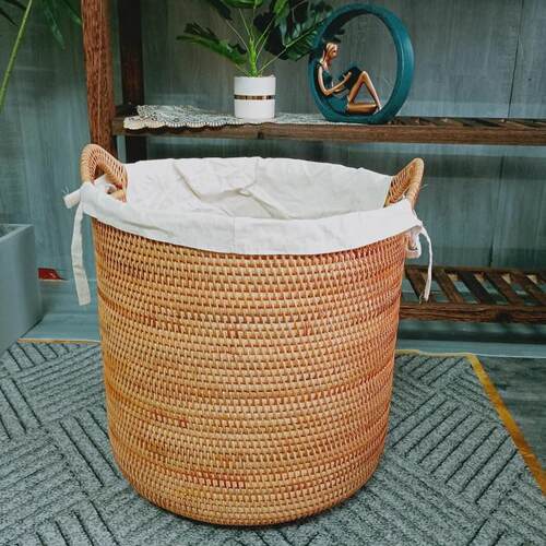 越南藤编脏衣篮脏脏桶衣物篓篮家用收纳洗衣篓子收纳衣编织衣筐