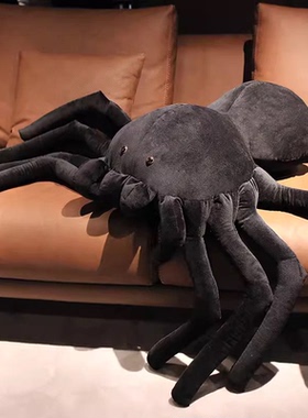 暗黑系Spider搞怪黑色小蜘蛛萌公仔毛绒玩具玩偶男孩女孩礼物抱枕