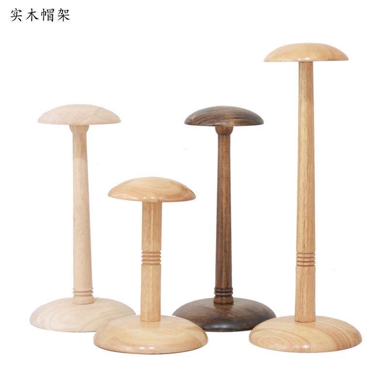 新款实木台式帽托服装饰品店橱窗陈列道具帽子展示架帽撑复古帽架