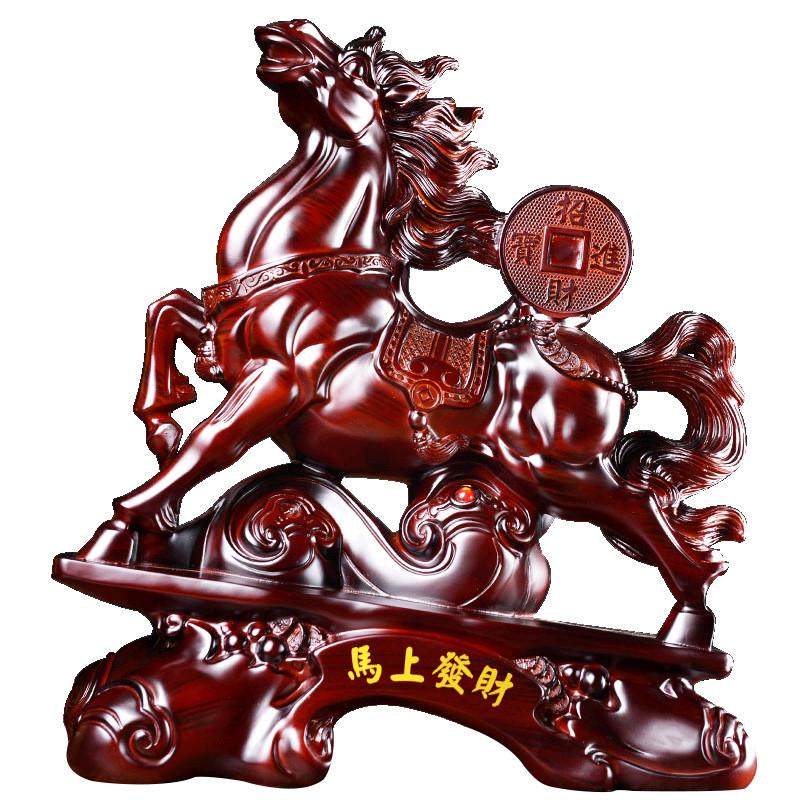 聚善缘马上发财马摆件送领导商务礼品办公室生肖马装饰招财工艺品