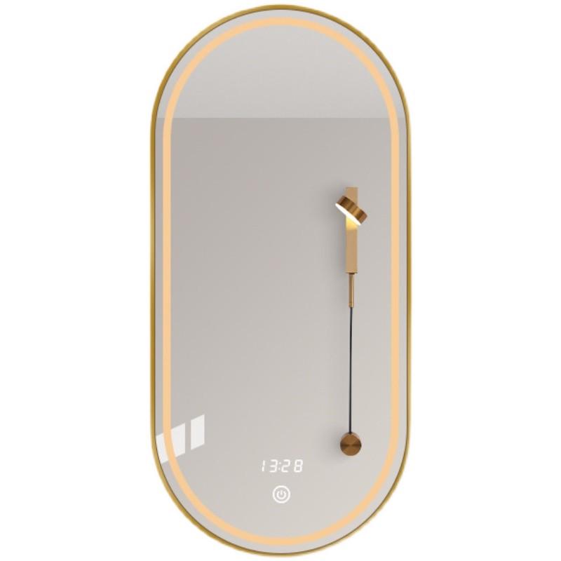 椭圆形浴室镜智能化妆镜卫生间梳妆台带灯防雾壁挂led挂墙式镜子