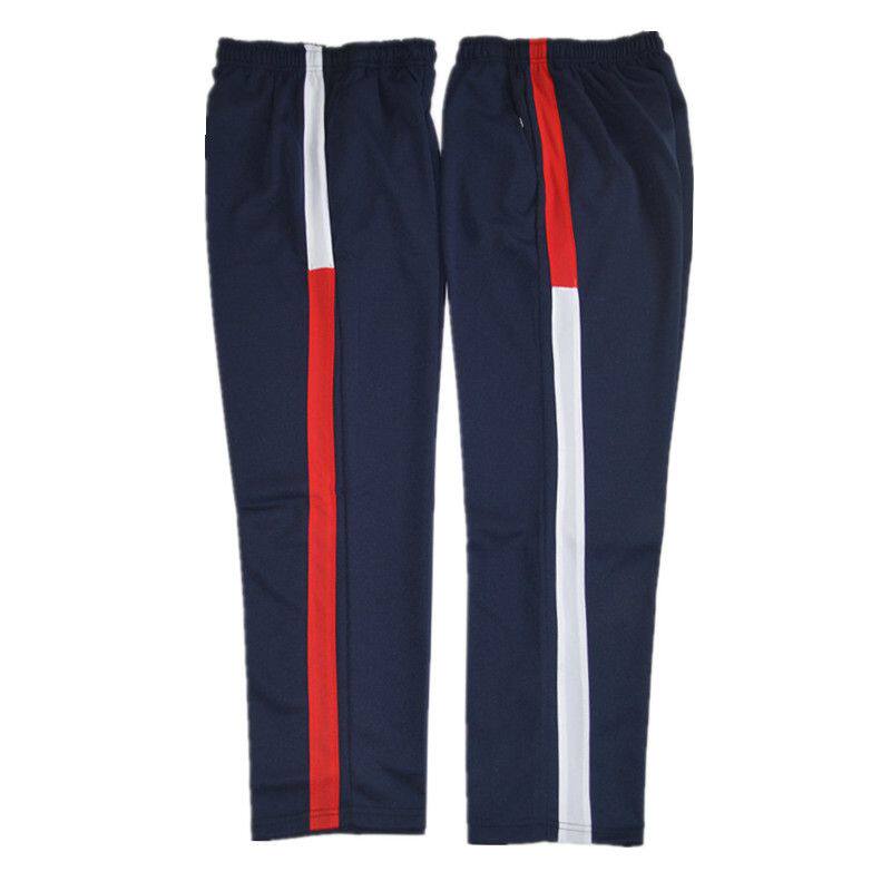 男女高初中小学生红白拼接杠加绒保暖一条杠3厘米上白下红校服 裤