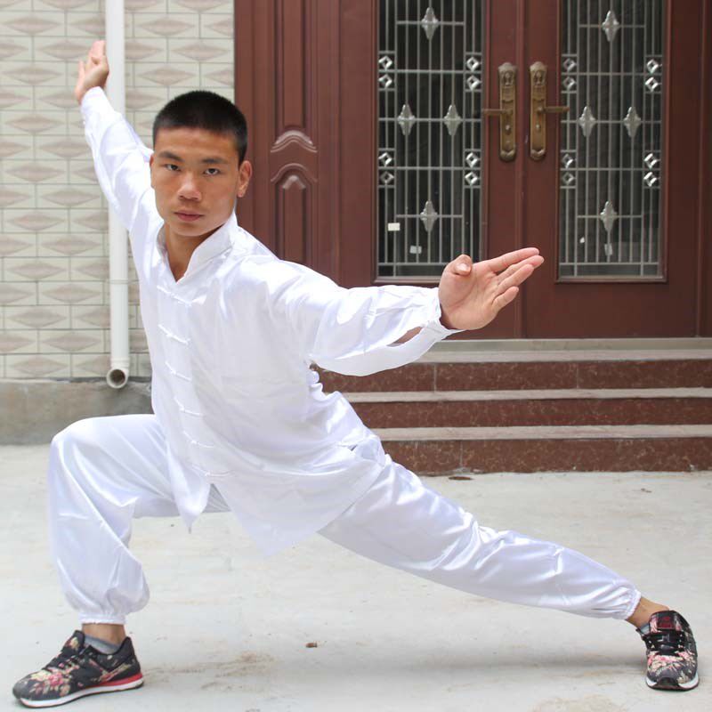 速发秋冬季加丝金厚绒太极服中老年练功服男中国风太极拳武术服装