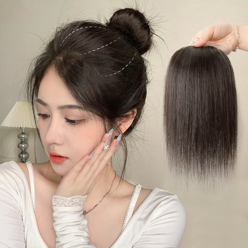 速发假发片增神量蓬松垫发片头顶补发片真发高颅顶发式一片器根两