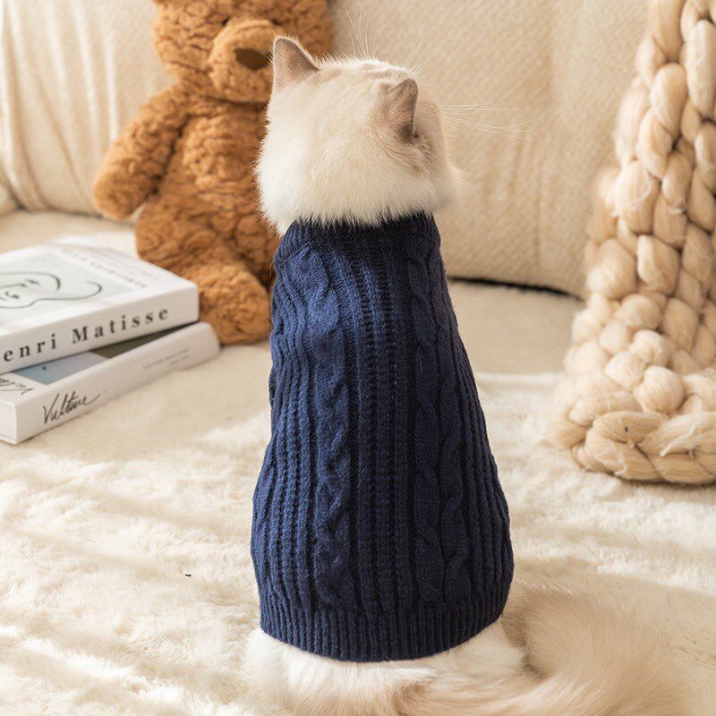 速发可爱猫咪休闲简约纯层毛厚加衣加绒衣服冬季银渐色布偶猫蓝猫