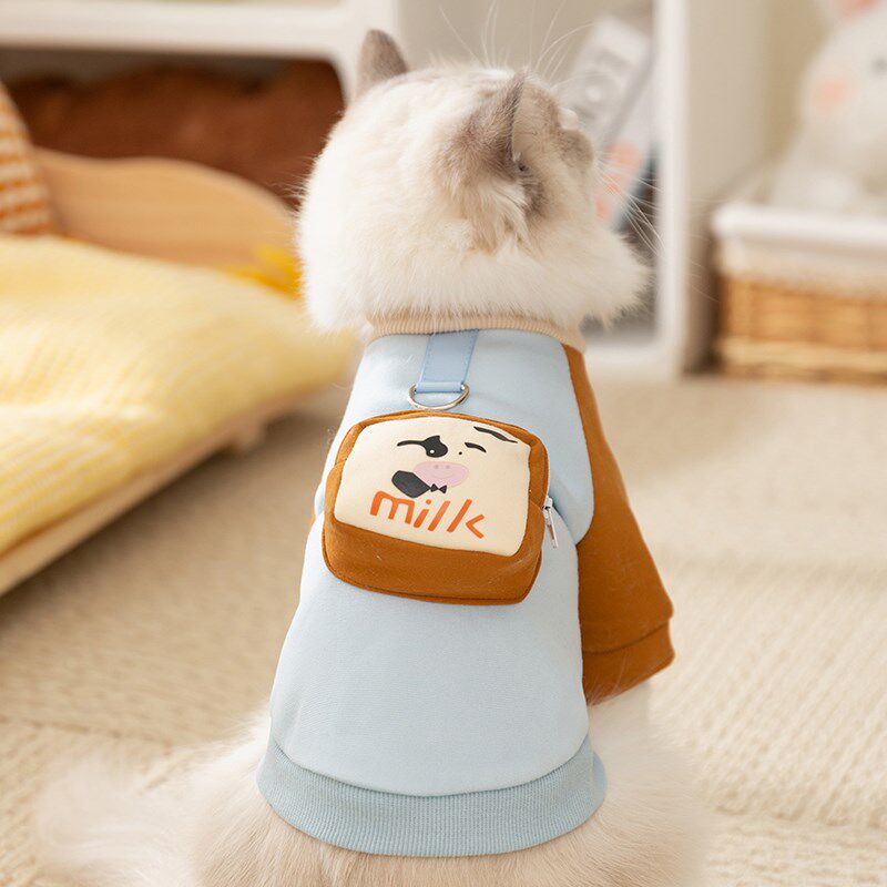 速发小猫咪衣服防掉猫卫衣厚季加冬保暖布偶英短银渐层幼毛衣