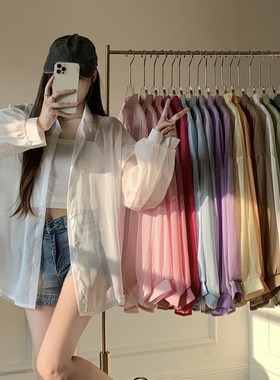 速发大码白色防晒外法套式4带外搭款202吊新款爆款