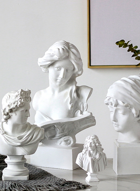 新品新款北欧现代石膏像r素描人物像雕塑摆件设办公室样板间装饰