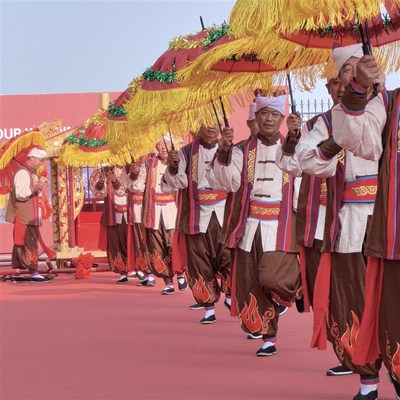 极速中式婚礼抬花轿轿夫服装闯王花轿同款轿服演出服X胡蝶花轿锣