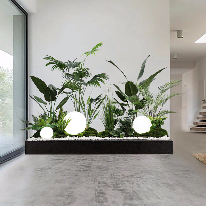 新品大型落地仿真绿植造景组合室内景观植K物家居商场橱窗装饰场