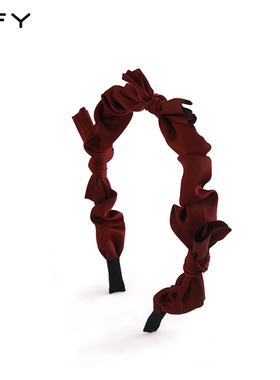 极速褶皱红色蝴蝶结m发箍女洗脸夏季薄款头箍网红2021年新款头饰