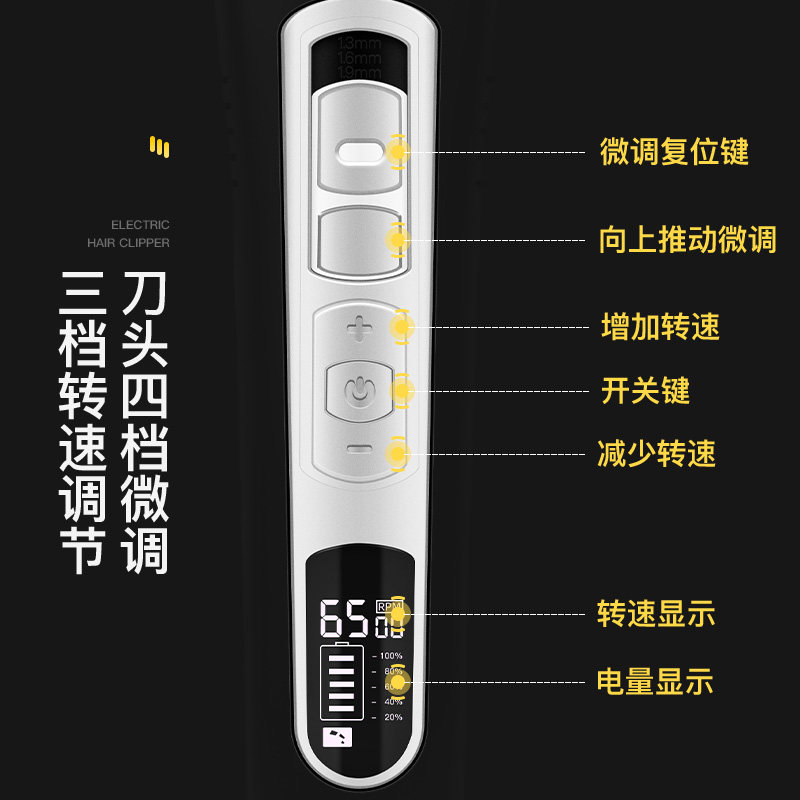 极速理发店专业静音理发器大功z率成人电推剪发廊专用电推子充电