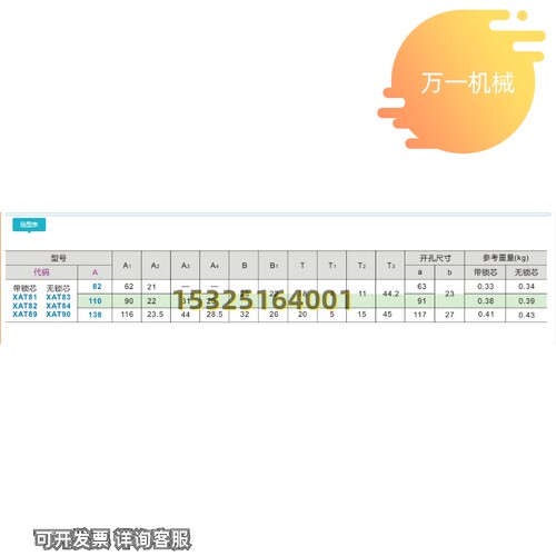 新品XAT81/82/83/84/89/90-A138/AI82/A110平面锁 把手按压转动式