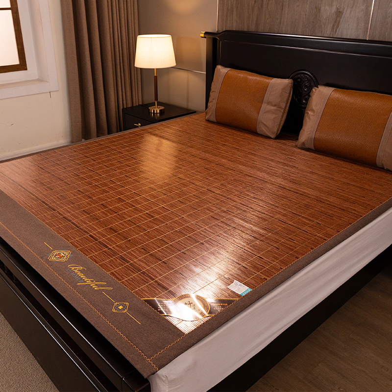 极速竹席凉席夏季1.1/1.2/1.3/1.5/1.8m床直筒加厚双面席Y子1.35