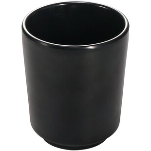 极速凯柏雅密胺餐具黑o色仿瓷杯子塑料水杯日式餐厅火锅烧烤店茶