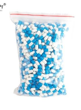 极速0# Empty Capsmule Shells Colorful Capsules Gelatin Clear