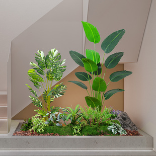 新品仿真绿植物假花景观花t槽箱仿生室内户外仿生仿真树丛摆件造