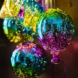 新品新品超大发光彩灯球气球y垂吊圣诞节装饰品挂件吊球吊顶场景