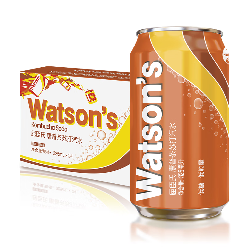 苏打水康普茶味低糖0脂低卡汽水