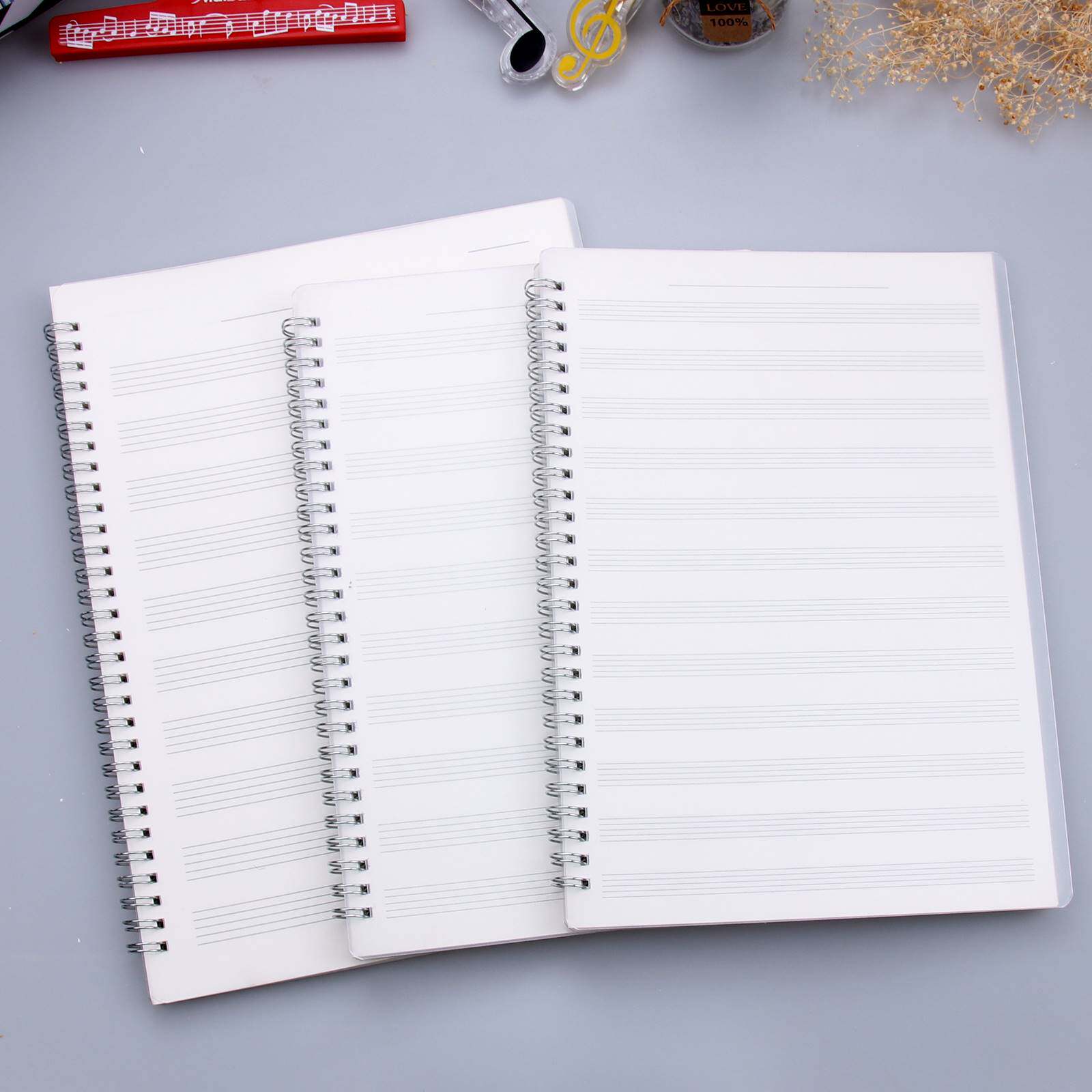 极速个性简洁fPP透明封面五线谱本钢琴吉他六线谱贝斯四线谱本抄