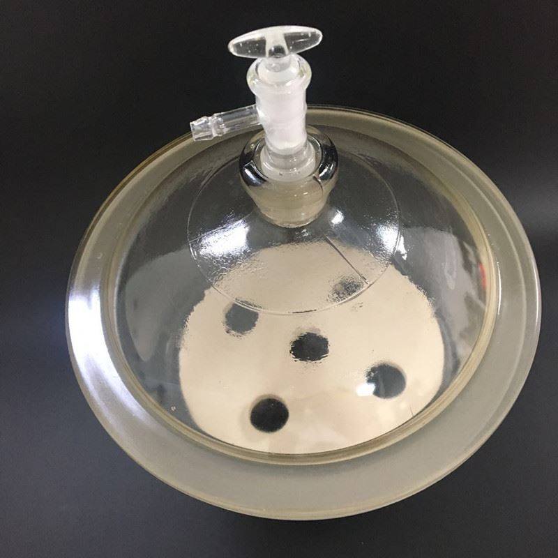 极速玻璃干燥器210 300 350Amm送瓷板 避光真空干燥器 玻璃密封罐