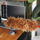 新品 鸡毛掸子家用清n洁除尘神器羽毛毯子鸵鸟掸子羊毛刷公鸡毛静